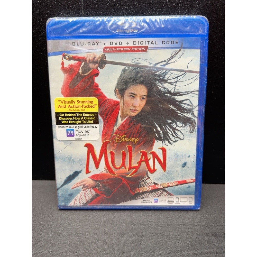 Mulan 2020 Blu-ray DVD Digital Code Disney Multi-Screen Edition NEW Sealed